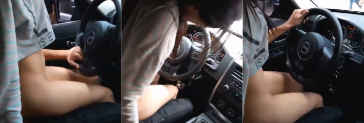 闹市区边开车边观音坐莲 女主屁股摇的飞起 还能一边开车 兄弟这一波操作够牛逼啊！