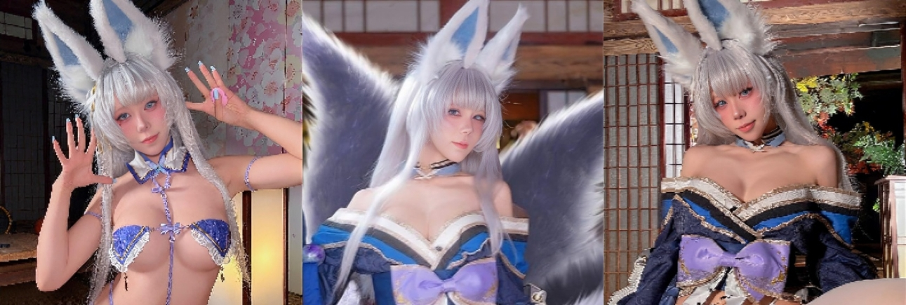 咬一口兔娘 Cos碧蓝航线 白丝玉足性感写真 欲火焚身心跳加速