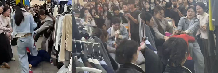 广州沙河服装城一女子因订单迟迟不发货怒打店长 监控视频流出打得可真惨！