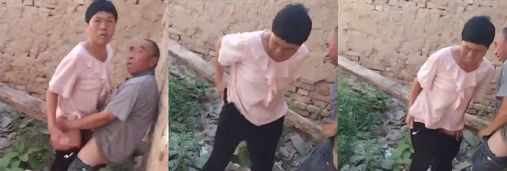 小伙尾随老妈子发现偷奸现场，没想到主人公竟是自己老妈子
