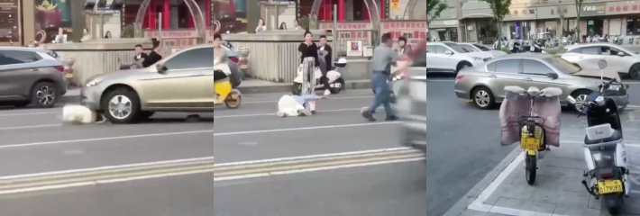 洛阳市西工区王府井附近发生冲撞撵人事故！妥妥的故意杀人之罪必须让他坐实！