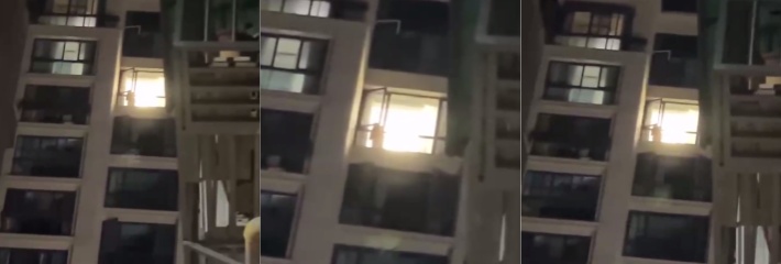 中国好邻居半夜发福利 深夜落地窗前给大伙儿表演个性爱皮影戏 淫叫不断引来围观！