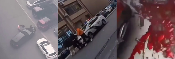 11.11号晚上辽宁调兵山网传情感纠纷，小三开车撞死身为紫夜KTV老板娘的原配