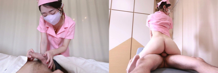 顶级亚洲臀后ssrpeach 粉嫩过膝白丝小护士来查房病人性欲忍好久没射精了 让护士帮他性处理！