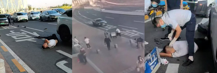 天津滨海机场发生一起开门杀车祸 现场监控视频已流出 希望所有人员都能平安无事