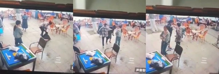 这女的下手是真的狠！四川泸州合江县一棋牌室女子打麻将输了与人发生争执遭暴打！