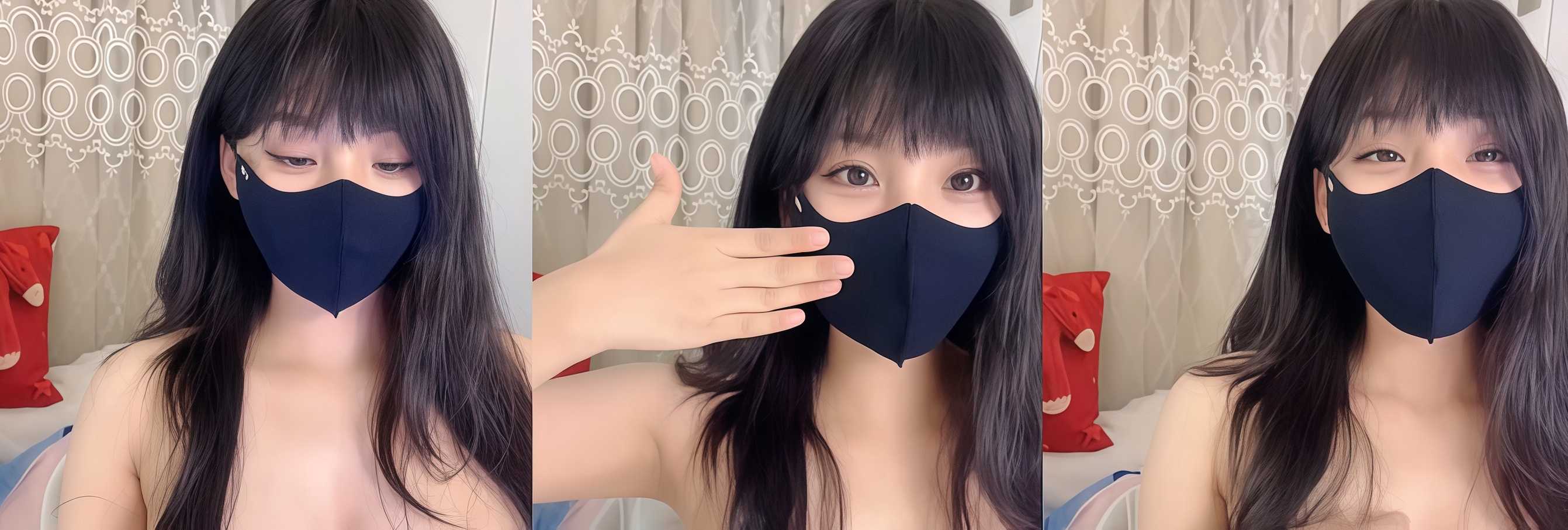 用户求瓜 抖音口罩女神 小如ovo 黑色蕾丝胸衣自慰秀 错过悔终生