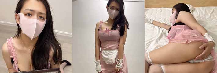 粉色女仆情趣装 性感小厨娘 伸着舌头迎接爸爸的恩惠 精液抹满小厨娘的秀发！