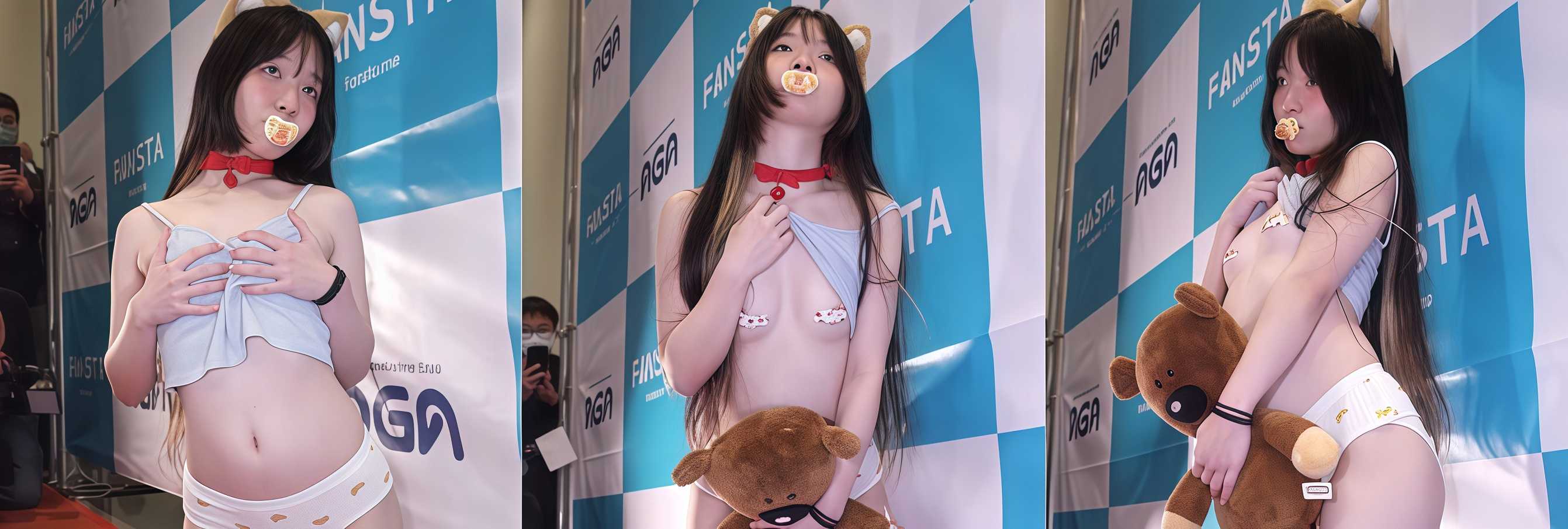 cos界极品福利姬 咬一口兔娘 参加成人动漫展 舞台上摆弄各种撩人姿势 尽情展示傲人身材！