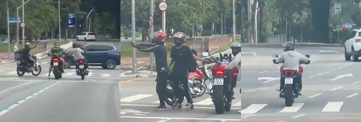 巴西真人GTA5 小伙路口等红灯被持枪要挟抢摩托车 这也太倒霉了 眨眼车就没了 谁能受的了啊 ！