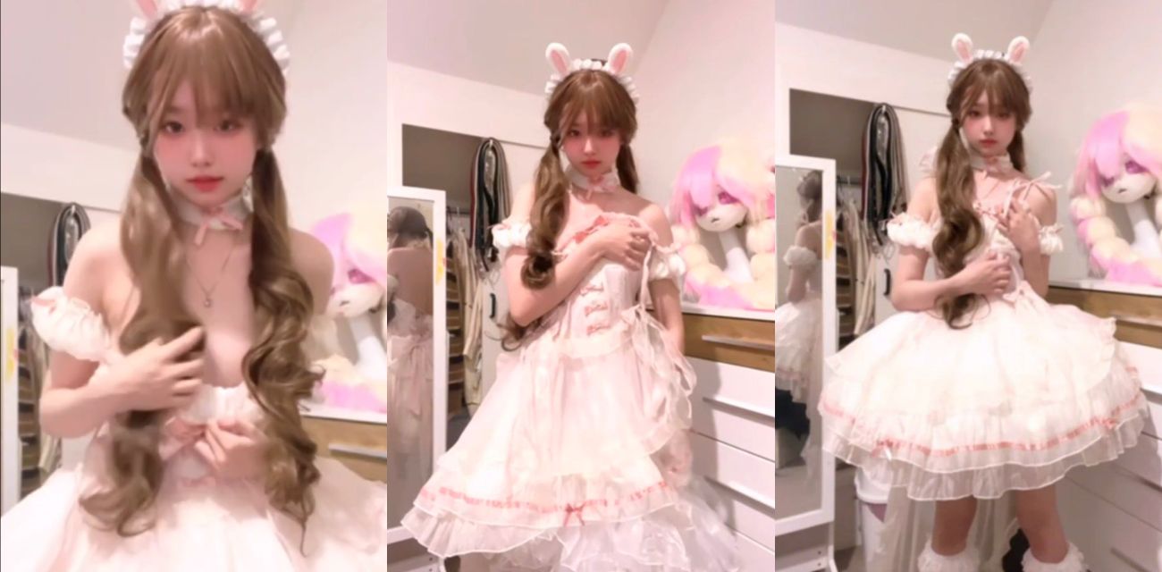 极品双马尾萝莉 麒麟ちゃん 可爱清纯美少女 粉色超漂亮公主裙加过膝白丝 道具自慰小穴 顶级享受！