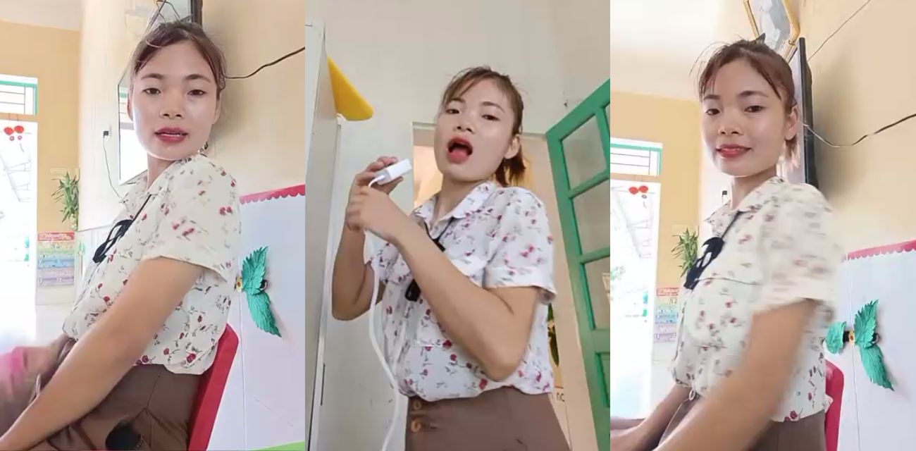 某幼儿园老师 带着跳蛋去上课 回宿舍脱下裤子拍打肥臀 小骚穴被玩的水直冒！