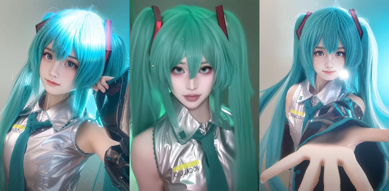 福利姬 粉嫩巨乳妹cosplay初音 被手指挑弄嫩穴 眼神充满着渴望 只想被粗暴地抽插内射！