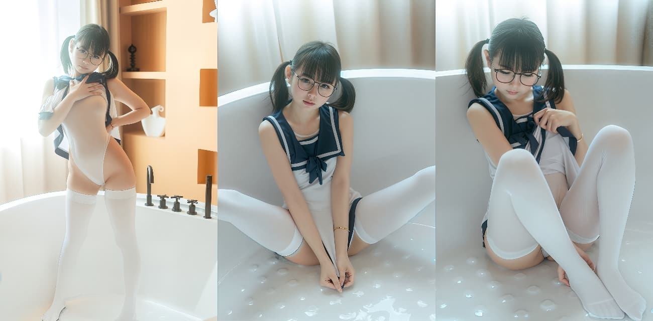 推特顶级网红萝莉 幼水铃衣 大尺度浴缸拍摄视频流出 白色透明泳衣透水丝袜 三点全露色气十足！