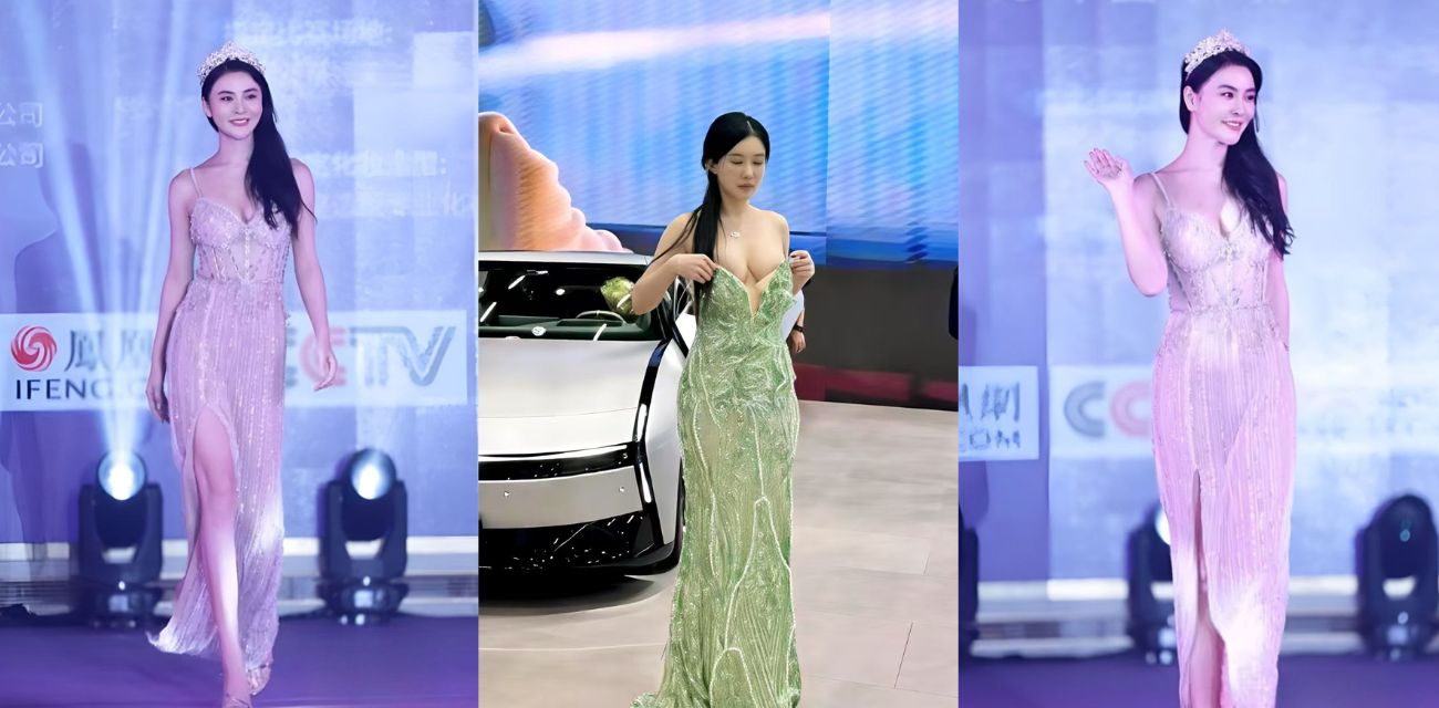 抖音热搜 广州小鹏车展模特不雅视频传疯了 女主身份深扒竟是亚洲小姐冠军吴丹 绿裙车展模特视频曝光！