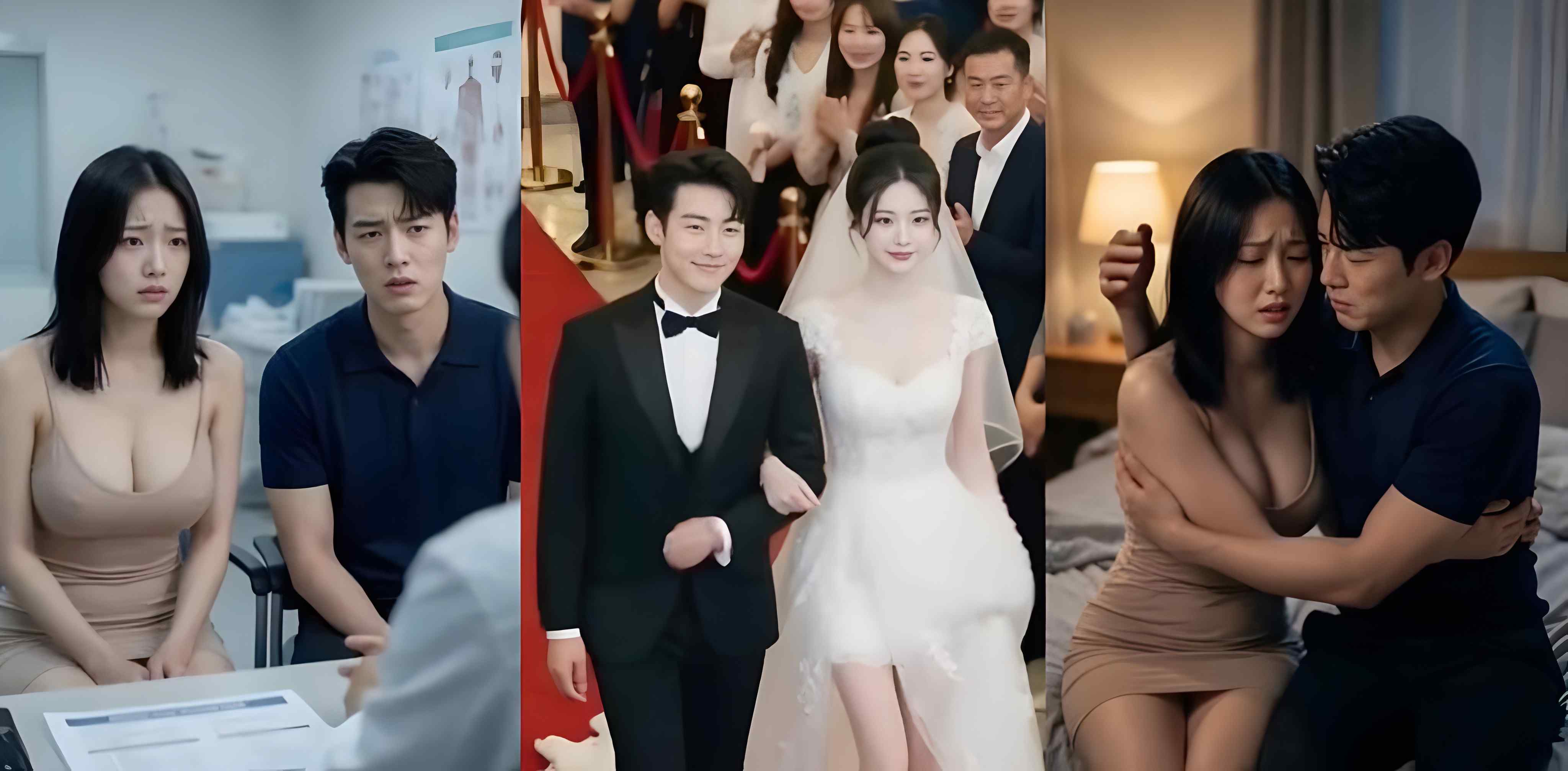 AI成人短剧 婚后的生活 美乳律师人妻嫌老公太小 找巨根猛男借精被干到翻白眼