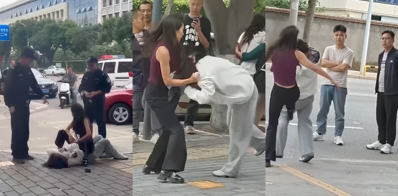 学生妹当小三被原配当街抓奸！坐脸抽耳光，聊天记录曝光 一个月做爱20多次！老婆身材这么好也出轨？