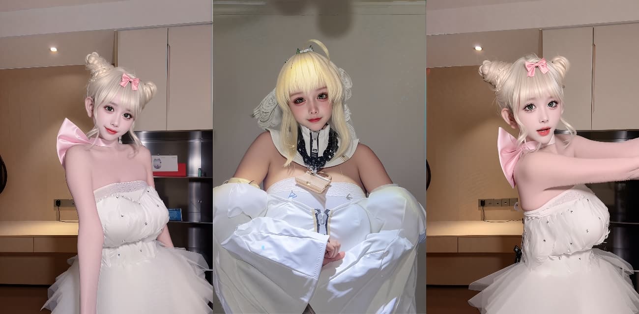 极品巨乳福利姬 喵喵球 cos制服诱惑，泳池里大展春光尺度惊人，写真福利照让你鼻血狂喷！