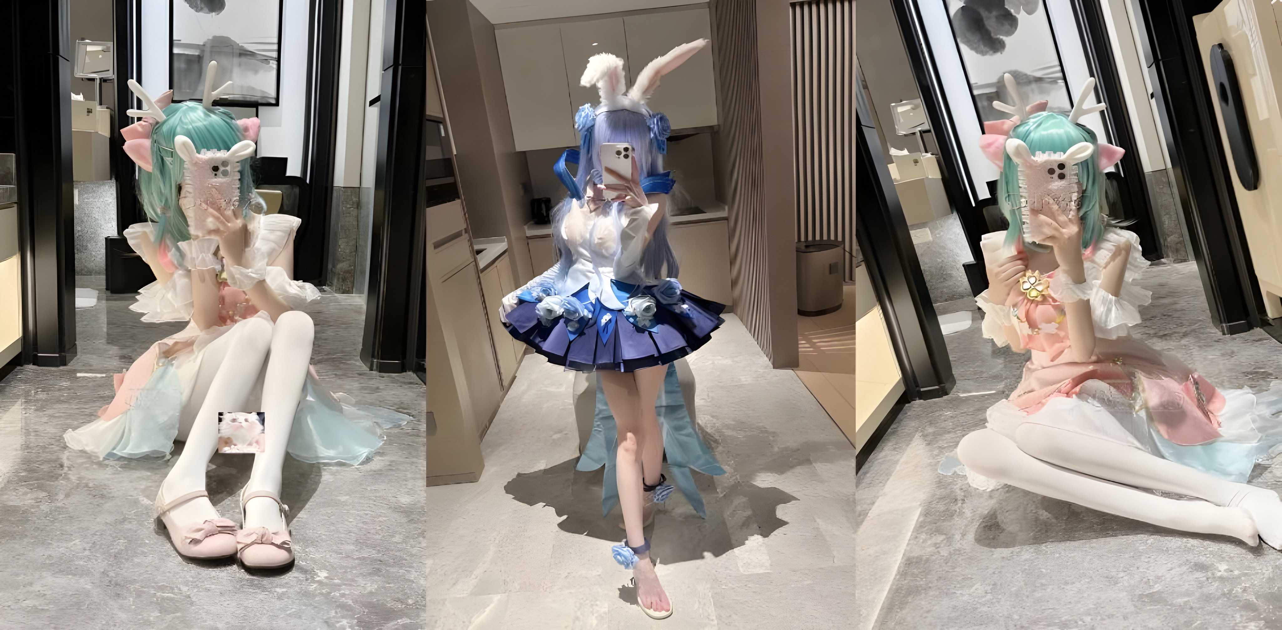 极品蓝发软妹coser 露脸自慰视频曝光 当众掰穴色诱后跪舔深喉 骑乘巨屌猛晃表情超享受！