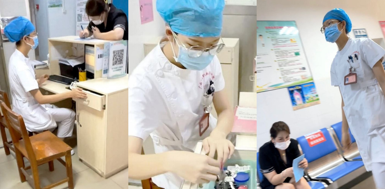 高清厕所偷拍！冒死偷拍医院女病患尿尿 女病患还是个白虎！