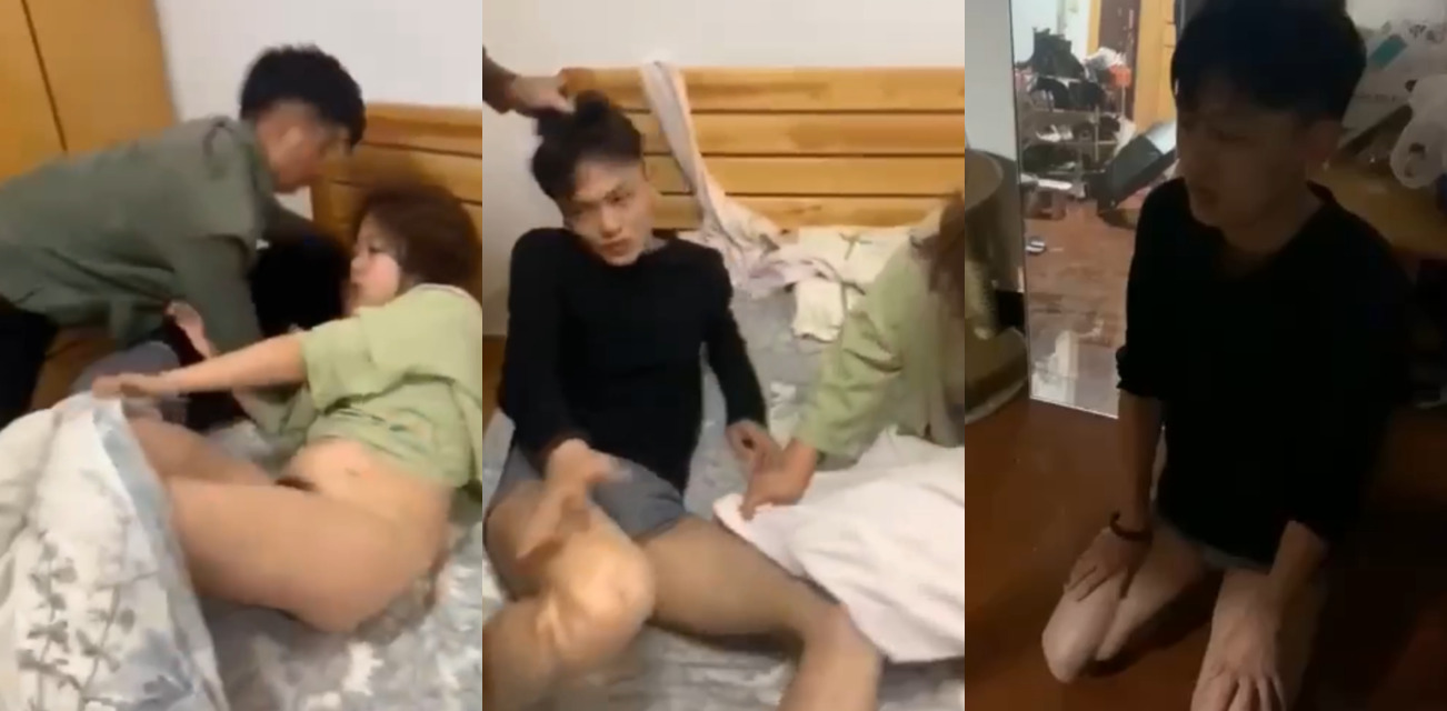 捉奸现场曝光！这骚逼逼毛浓，指定好色淫荡！还专门吸引帅哥，老公小三颜值都不差，问题是这女的长得真几把一般！
