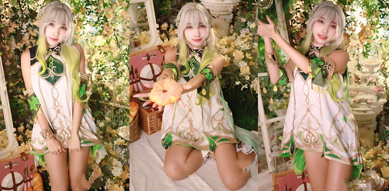 极品福利姬 慕慕Momo 纳西妲COS写真流出 娇小D杯精灵跪撅肥臀三点全露～