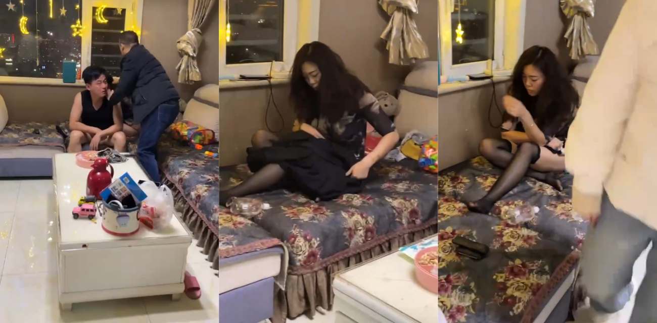真实乱伦！捉奸捉到自己的老公和自己的亲妈 女婿把风韵犹存的丈母娘操了