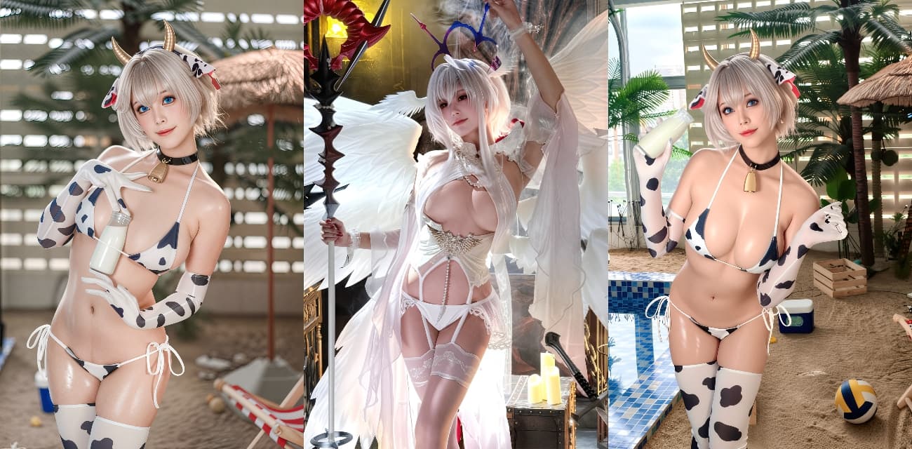 极品福利姬 蜜汁猫裘 cosplay 原神甘雨 国风小僵尸 性感服装和诱惑神情 每一帧都勾起你心中的欲望