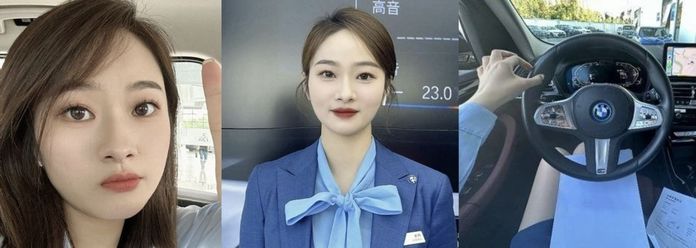 安徽合肥宝马美女销售 史柯 在酒店里被客户按在镜子前，双手扶着镜子的边缘，完全失去了抵抗的力气
