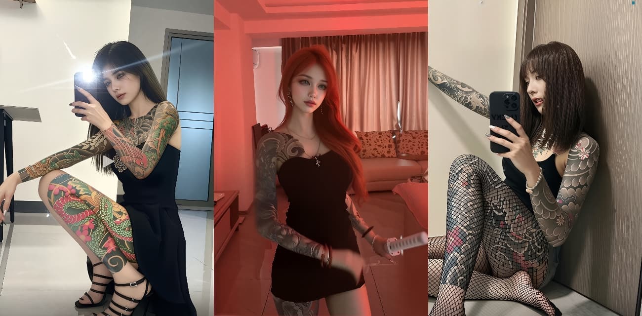 20岁花臂纹身精神小妹新人下海首秀！情趣手铐骑乘深插 直冲高潮！