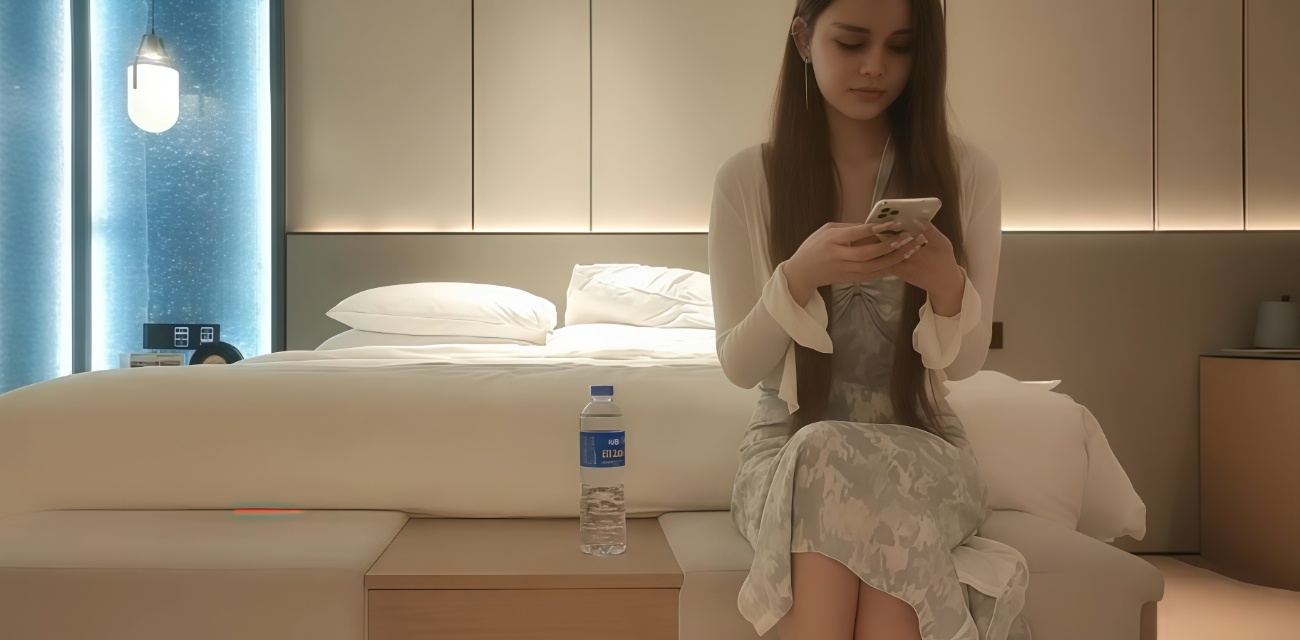 文轩探花 高价网约超高颜值长发美女 清纯脸庞下藏着一对大奶 后入快速猛操画面超诱人！
