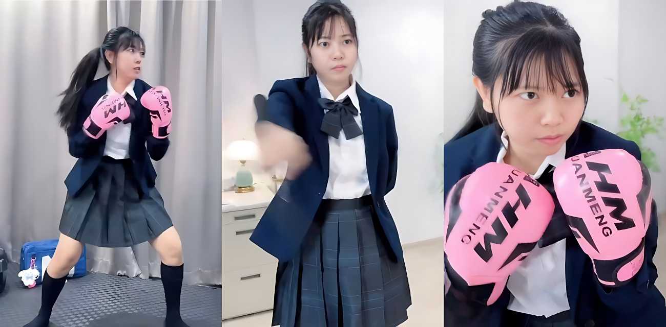 甜美青春少女学习拳击 身穿JK学生装 被教练哄骗体验成人性爱 抱起放腰上猛操粉嫩小穴被操的白浆四溢！