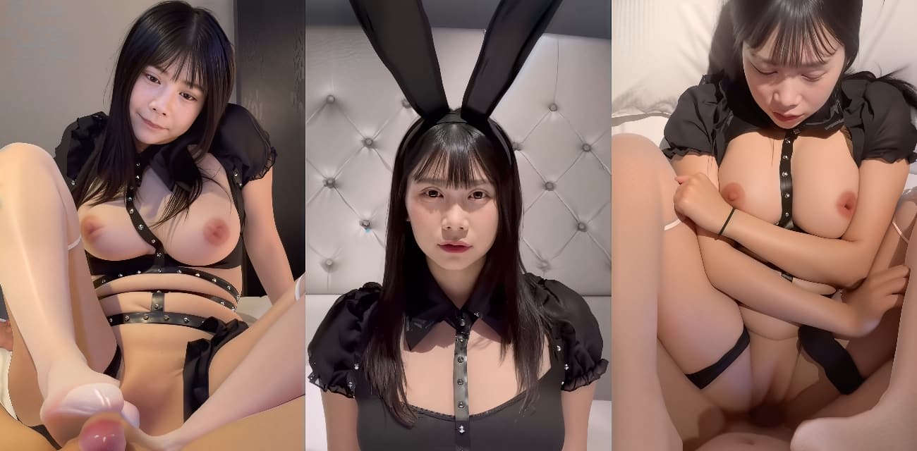 日本巨乳福利姬 Inyuna 化身兔女郎！白丝足交狂撩，爆乳晃荡啪啪猛干，娇喘喷射高潮！