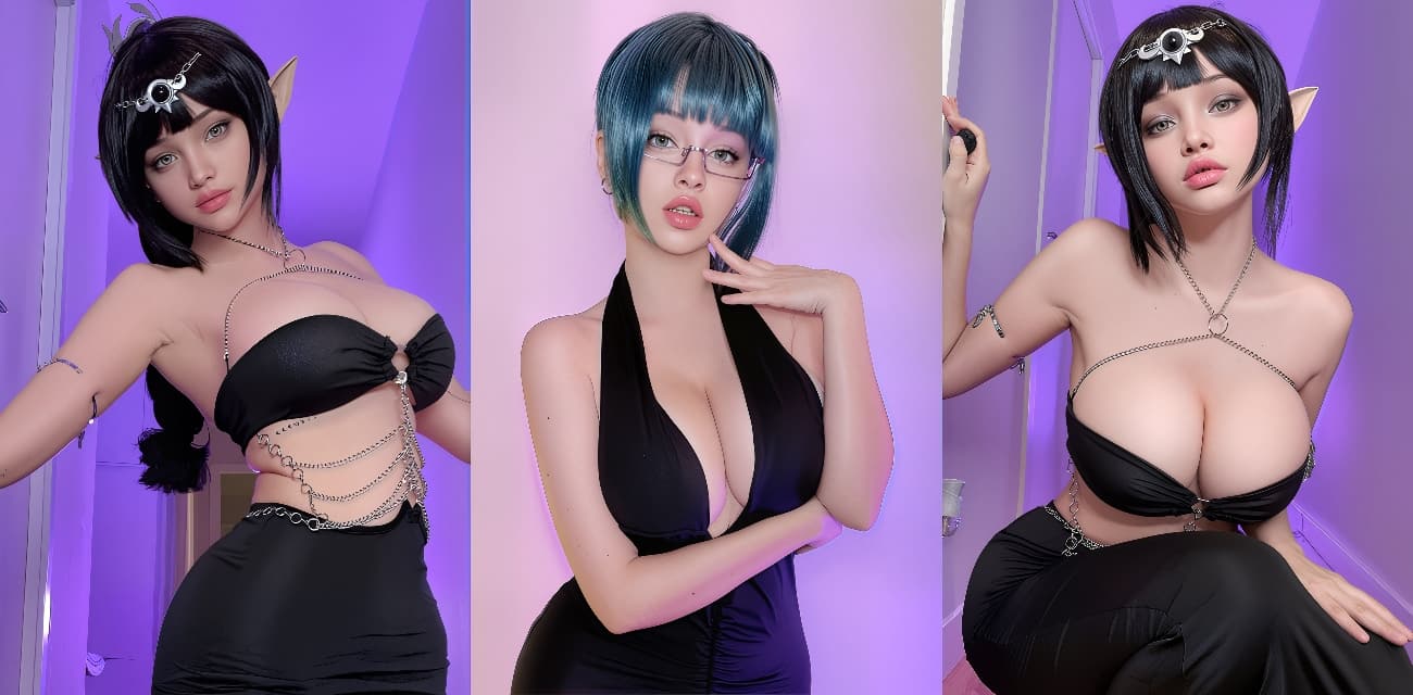 欧美混血网黄 HidoriRose cos凑阿库娅 自慰福利流出 巨乳白丝短裙尽显妩媚 假屌猛插白虎粉穴令人垂涎！