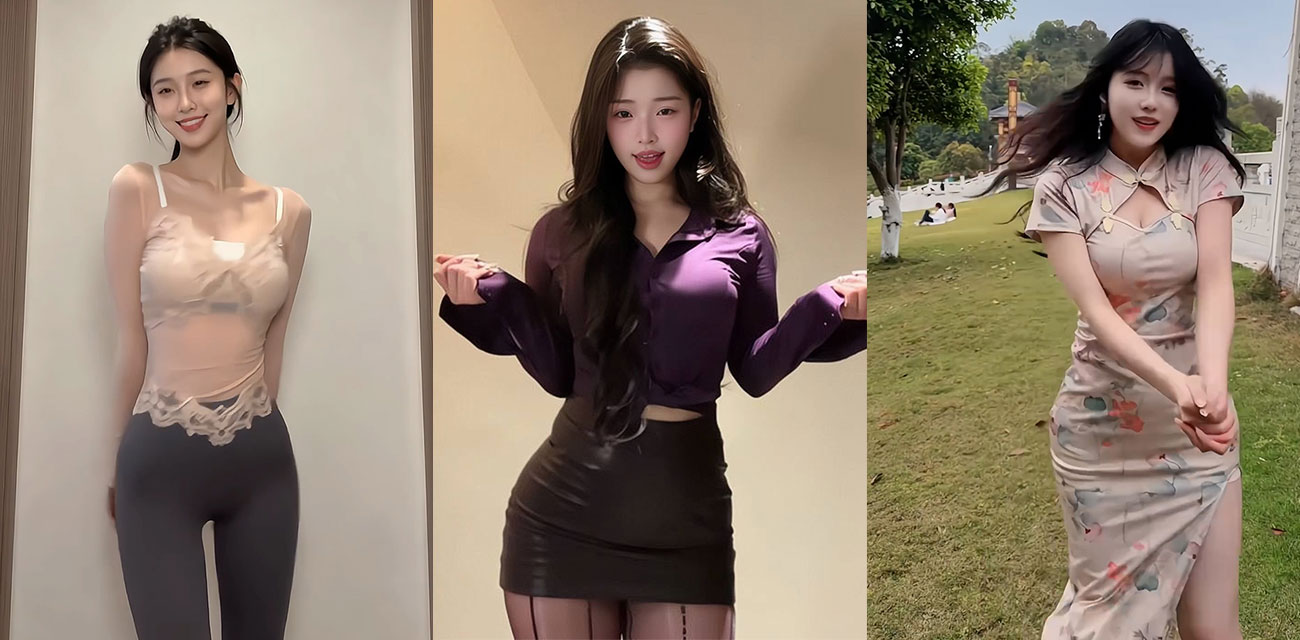 弹力混剪系列 高尔夫摇美少女黑丝瑜伽裤热舞 看的人欲罢不能！