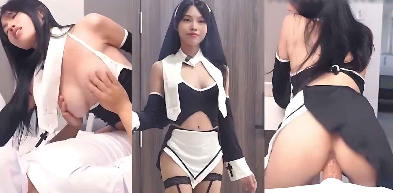 越南嫩妹 Miuzxc 假驱魔人角色扮演 光明与黑暗之间的战斗 湿驱魔仪式开干 清纯外表下彻底湿透