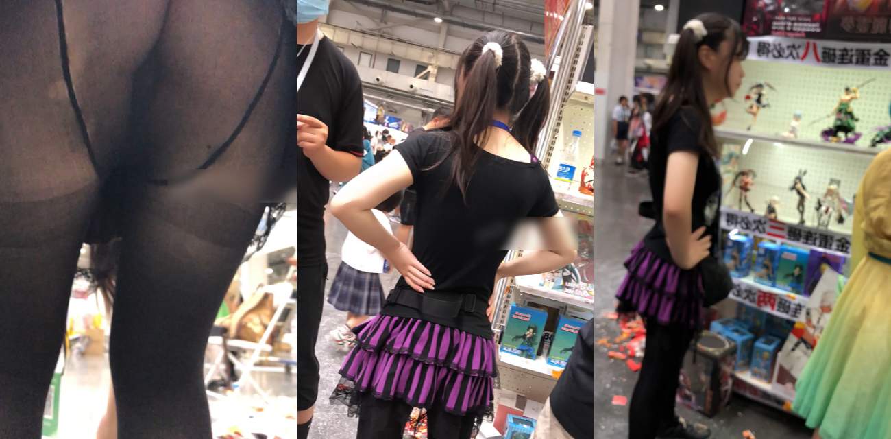 街头抄底偷拍！偷拍大神商场偷拍 双马尾女仆装萝莉 黑丝加渔网袜无内嫩鲍！