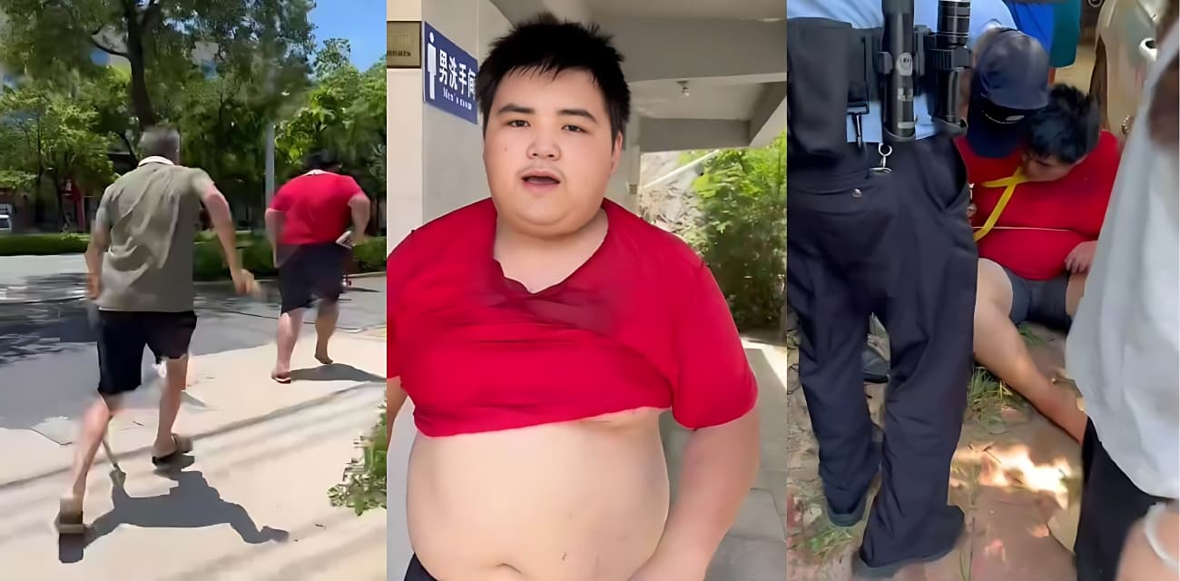 福建泉州肥宅试图强奸69岁老太视频独家曝光！行凶时被路人发现当场制服 小伙子兴趣爱好很特殊，弄的老太太嗷嗷大哭