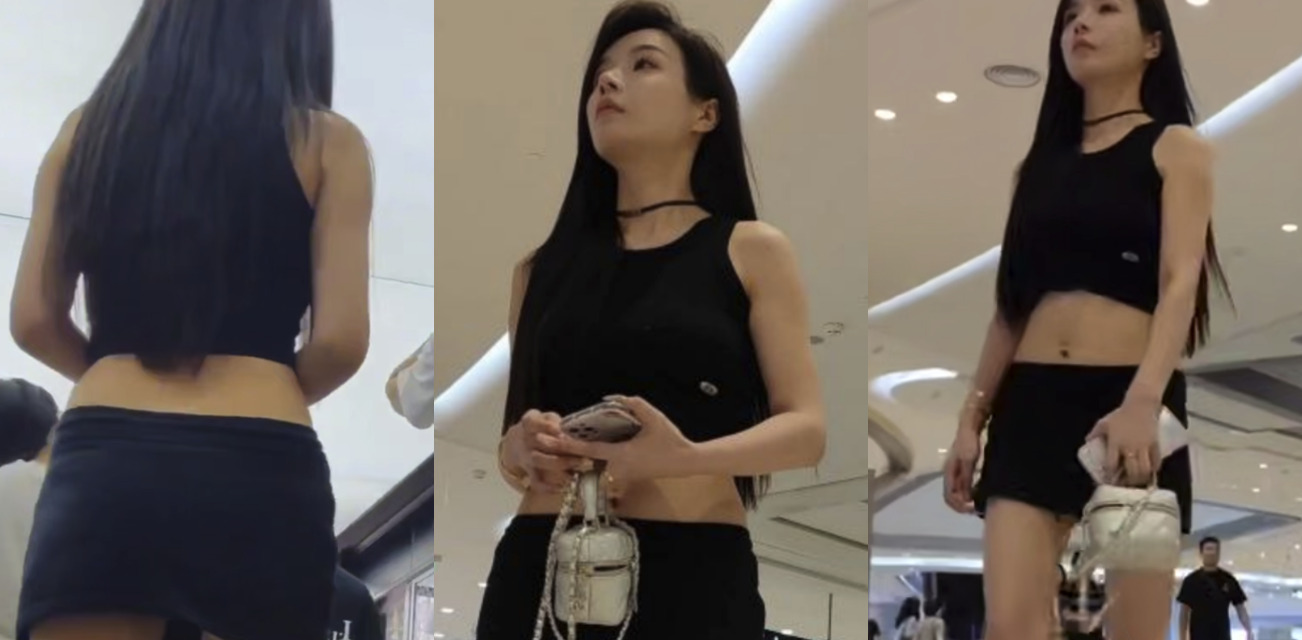 街头抄底偷拍！商场偷拍黑色超短裙美眉 露脐装性感大美女 肥臀夹着白色内内若隐若现！