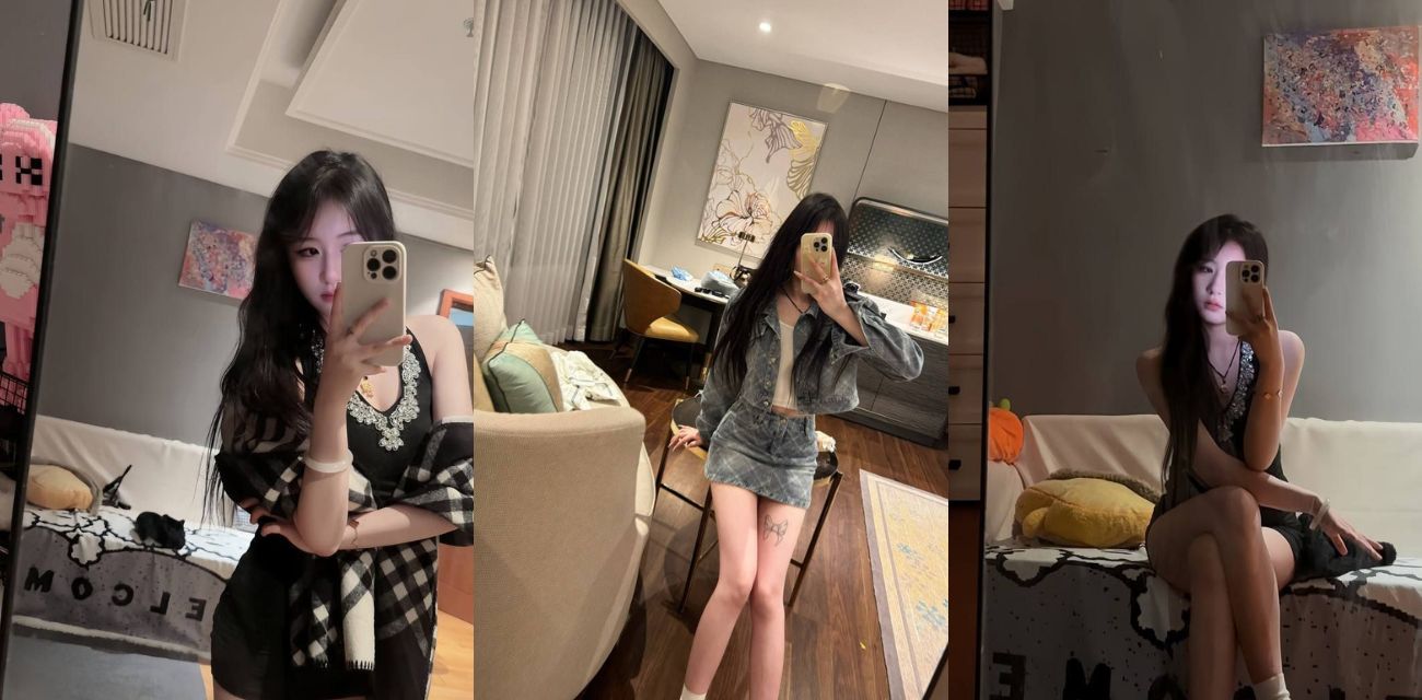 徐州学院高颜值的极品大学生，私下里是金主的母狗，带到酒店穿上情趣丝袜被调教足交