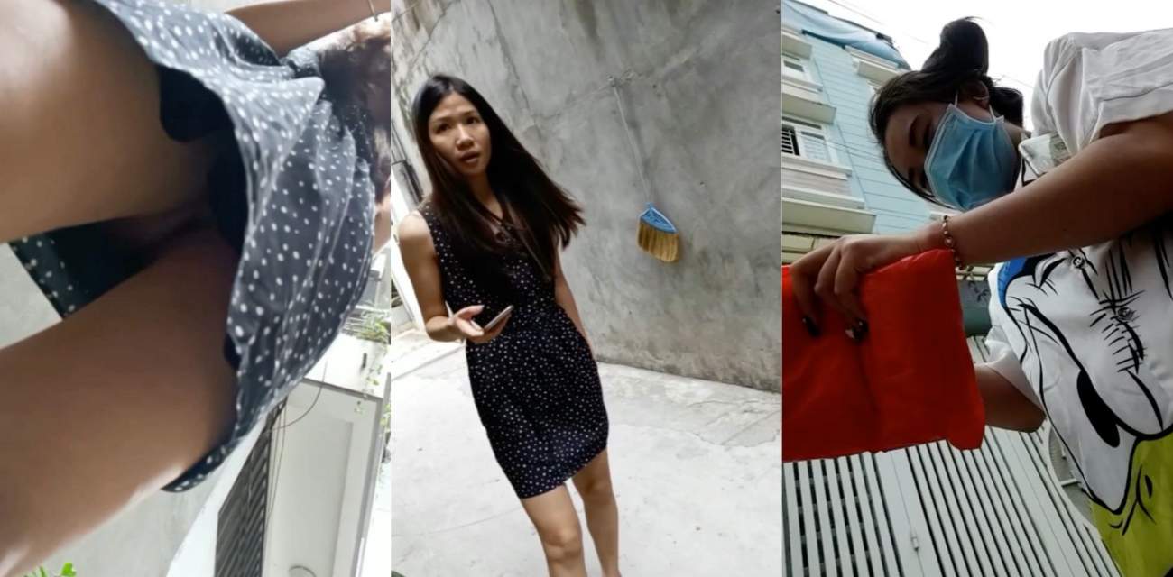 街头抄底偷拍！送快递不为赚钱 专业抄底拿快递的各种女人裙底风光 少妇无内裤爆毛！