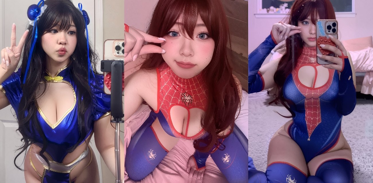 推特反差萝莉 Manekinekoluvu COS蜘蛛侠 清纯白虎少女换上紧身蜘蛛装私下发骚！