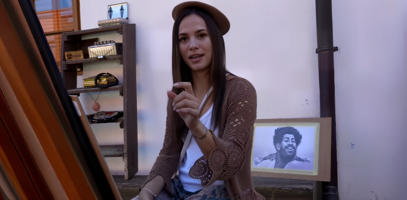 捷克街头搭讪 画家美女 长得金发碧眼身材火辣 聊几句就哄上车带到郊外墙角开干！