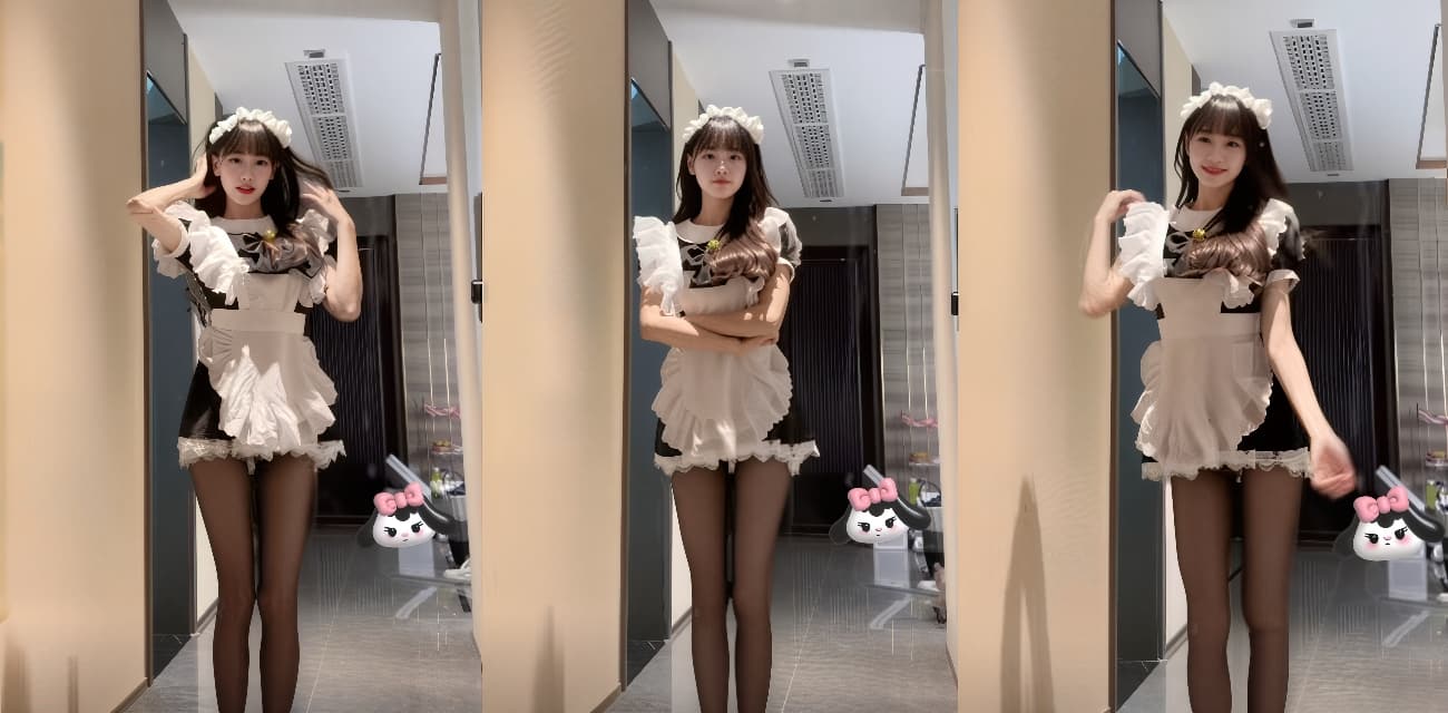 海角社区 骚货姐姐穿女仆装黑丝等着我，让她帮我打飞机，玩着挺拔的奶子，各种体位激情性爱，无套狂干