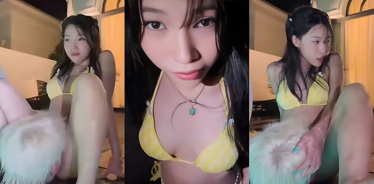 顶美天菜的淫乱生活 在金主私人泳池旁欣赏美景被舔逼颜射，美女只要把逼敞开服务好土豪就有大把钞票！