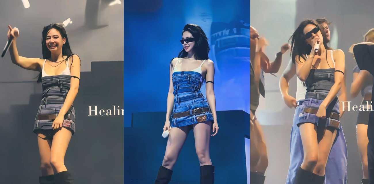 BLACKPINK成员 Jennie 演唱会大胆走光事故 热舞时上衣移位全场惊呼 粉丝直呼过瘾！