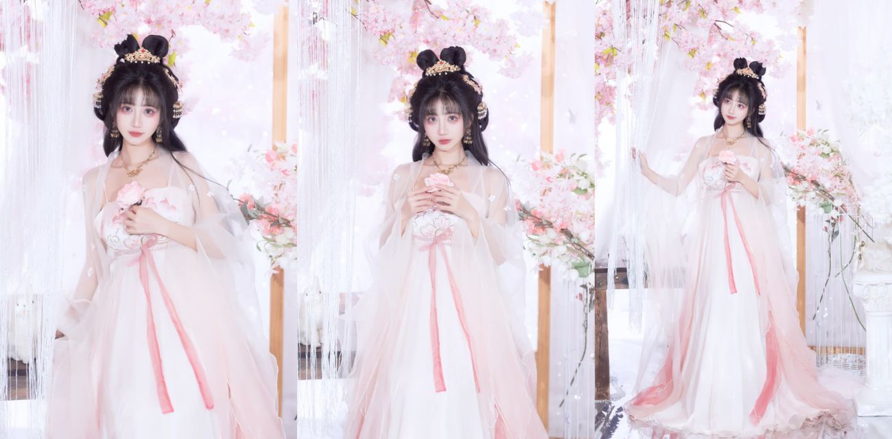 海角乱伦 大神给姐姐汉服拍照为名，勾引发生禁忌之恋,身材纤细美腿穿着肉丝后入操的好爽！没忍住内射一整管