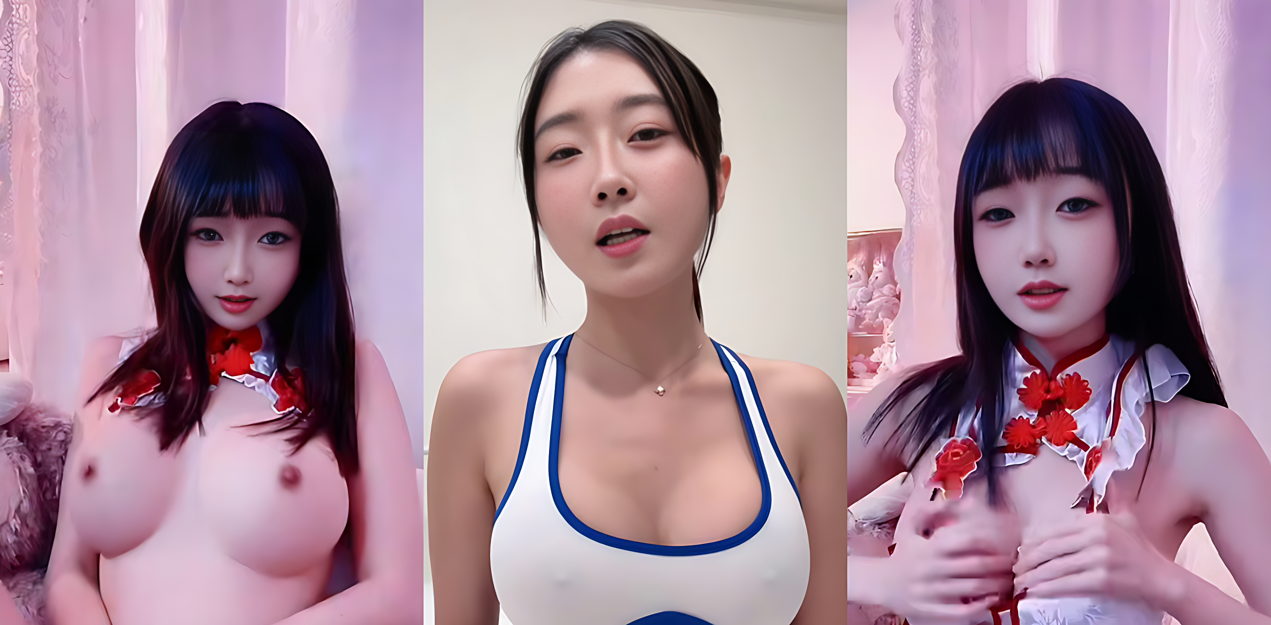 重磅炸弹！极品福利姬玲奈 Lena 私密视频惊爆流出！蓝白比基尼狂勒G杯爆乳蜜桃翘臀！