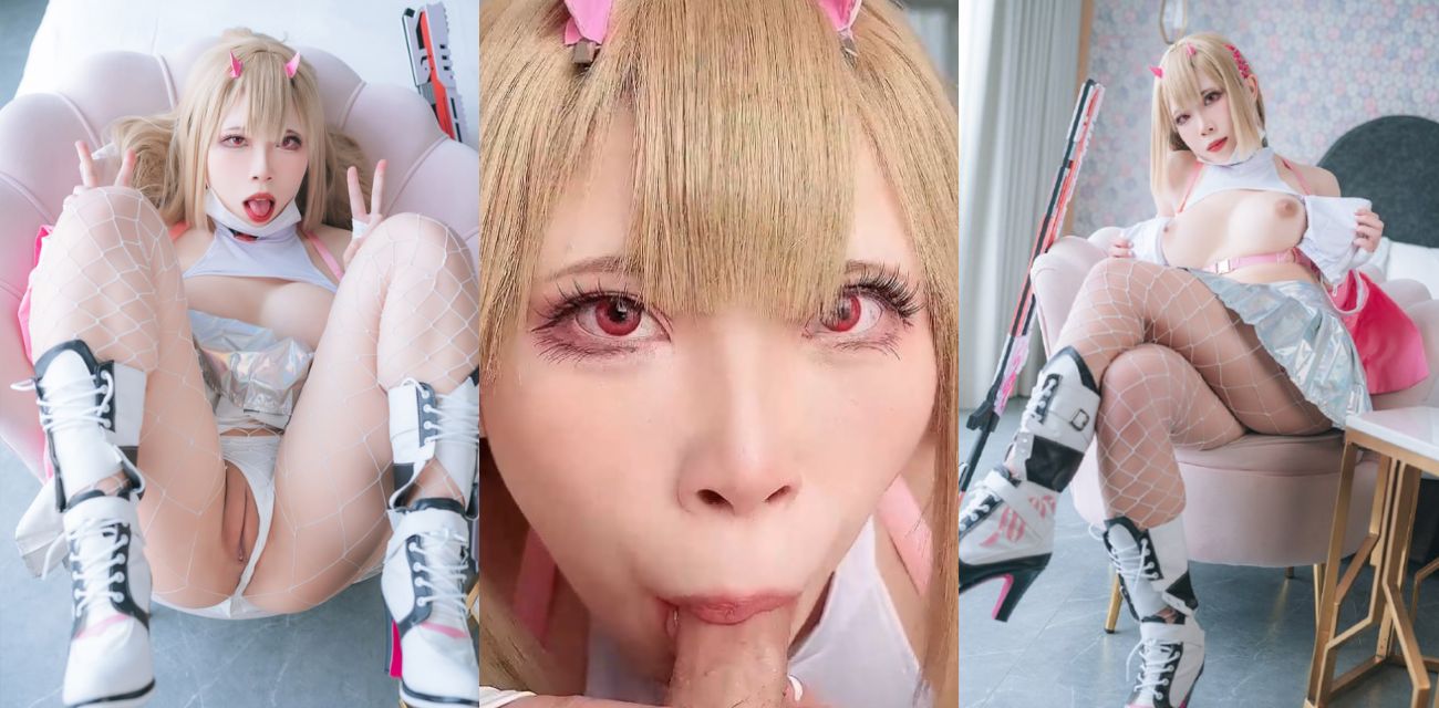 onlyfans爆乳台妹 浵卡ToKar cos胜利女神妮姬 口交骑乘姿势层出不穷 白虎小穴遭爆插！