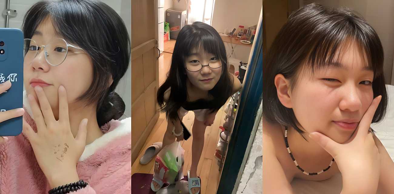 眼镜学生妹和工厂男友，做爱私拍视频流出，美女看多了，看看不好好读书的土肥圆怎么被黄毛骗到床上当母狗操